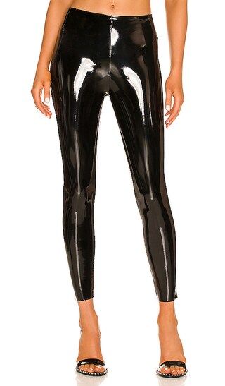 Petite Faux Patent Leather Legging in Black | Revolve Clothing (Global)