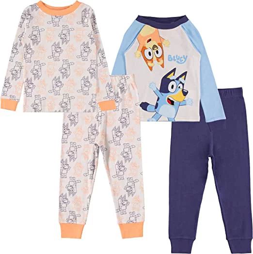 Bluey Toddler Boys Pajama Set- 2-Pack of 2-Piece Long Sleeve and Pants Pajama Set | Walmart (US)