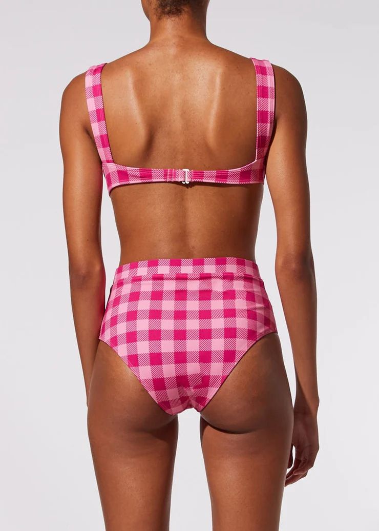 The Lilo Bottom Stripe & Gingham Orchid | Solid & Striped