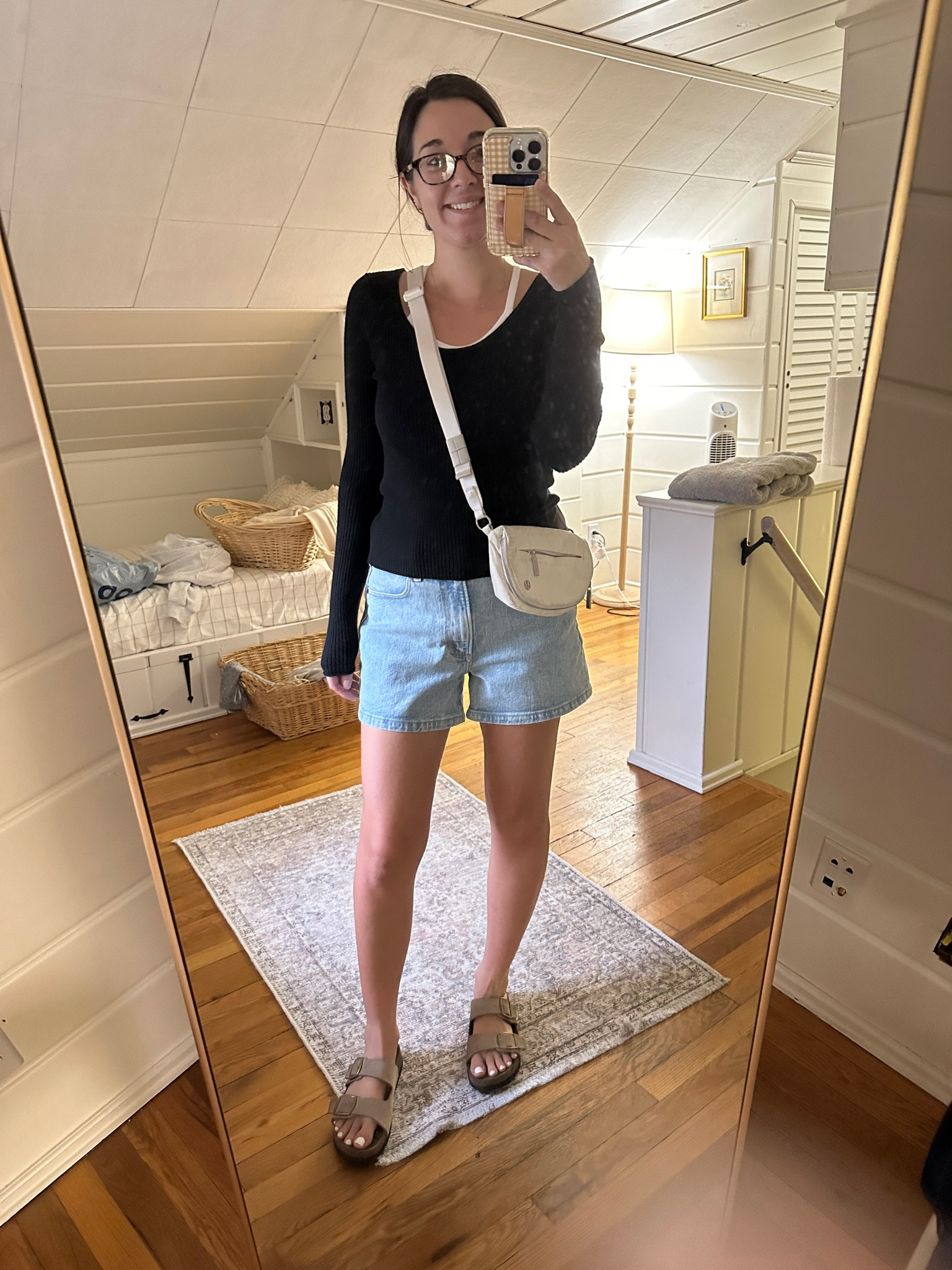 Early fall fashion outfit inspo

Shorts: 27
Shoes - 7 tts

Casual outfit, errand outfit, Birkenstock look a like, look for less, minimal style, neutral style, capsule wardrobe, closet basics, denim shorts, Abercrombie, lulu lemon, target, high rise mom 4” shorts 

#LTKstyletip #LTKfindsunder100 #LTKfindsunder50