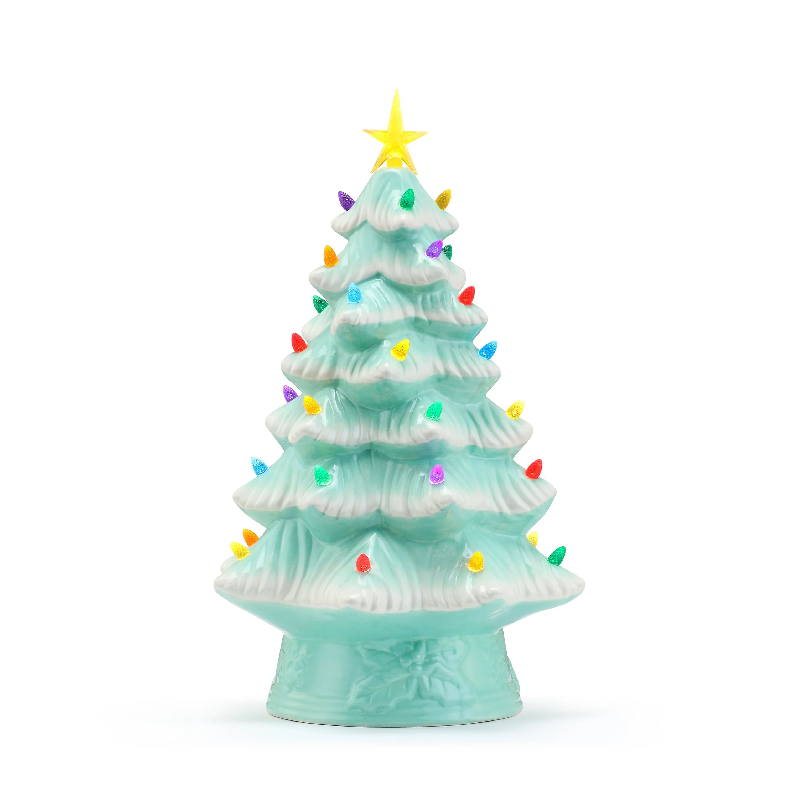 Mr. Christmas Ceramic Nostalgic Tree, 16", Seafoam | Walmart (US)