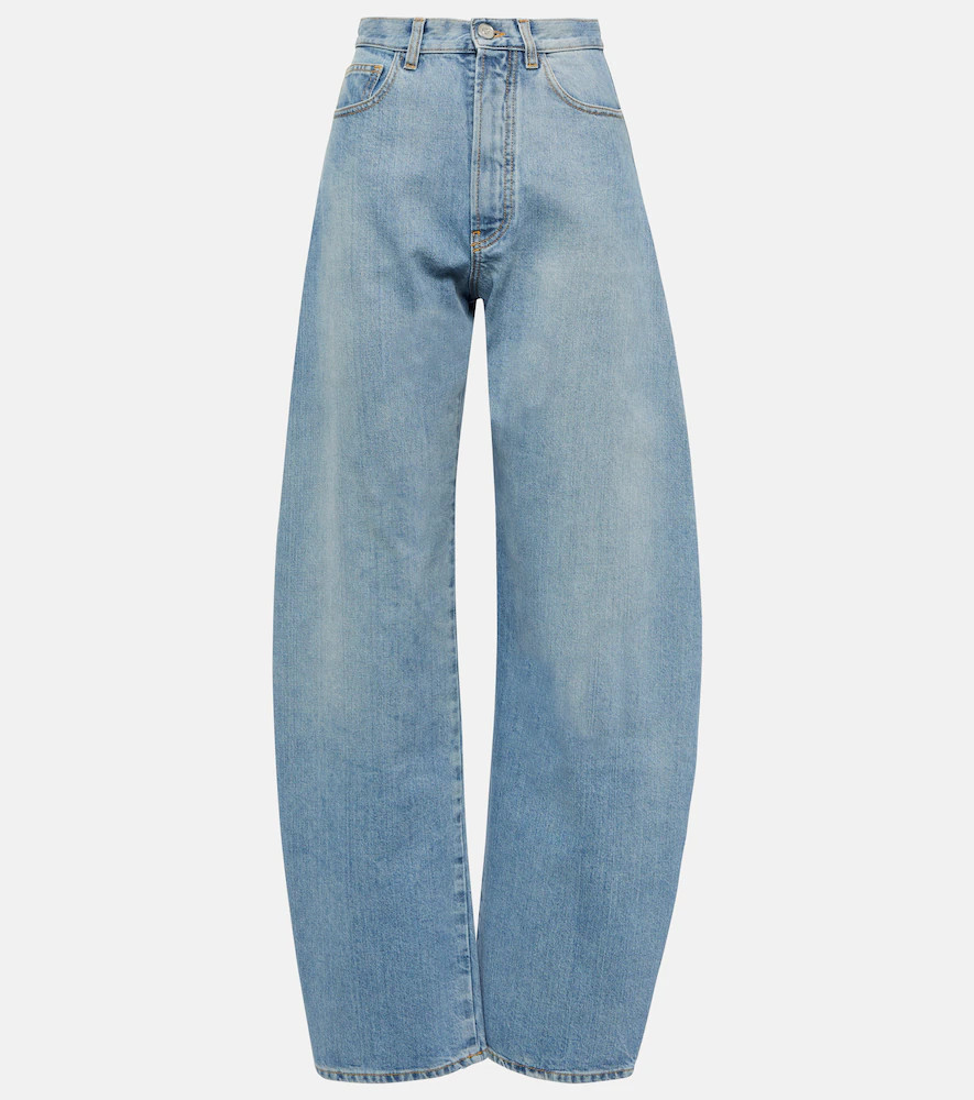 Alaia High-rise barrel-leg jeans | Mytheresa (UK)