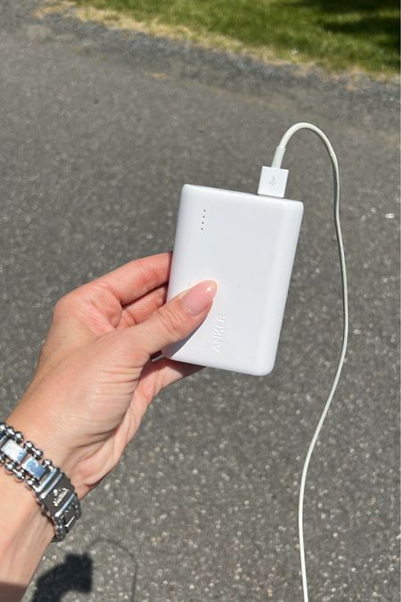 This tiny Amazon battery bank / portable charger saves me every time. It’s small, light weight and charges 2 or 3 devices to full battery each time. 
#giftidea #gift #accessorie #travel #phone #tech #amazon 