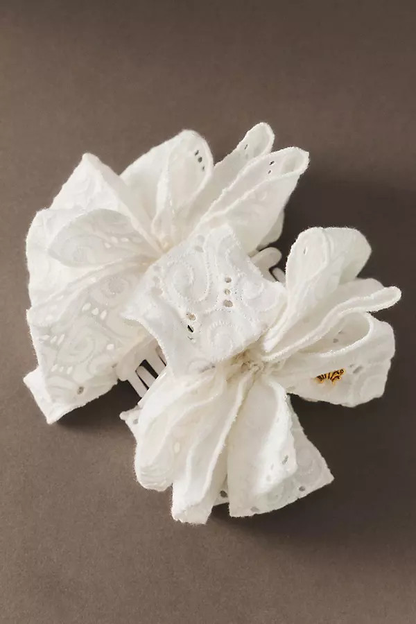 Lele Sadoughi Rita Eyelet Claw Clip | Anthropologie (US)