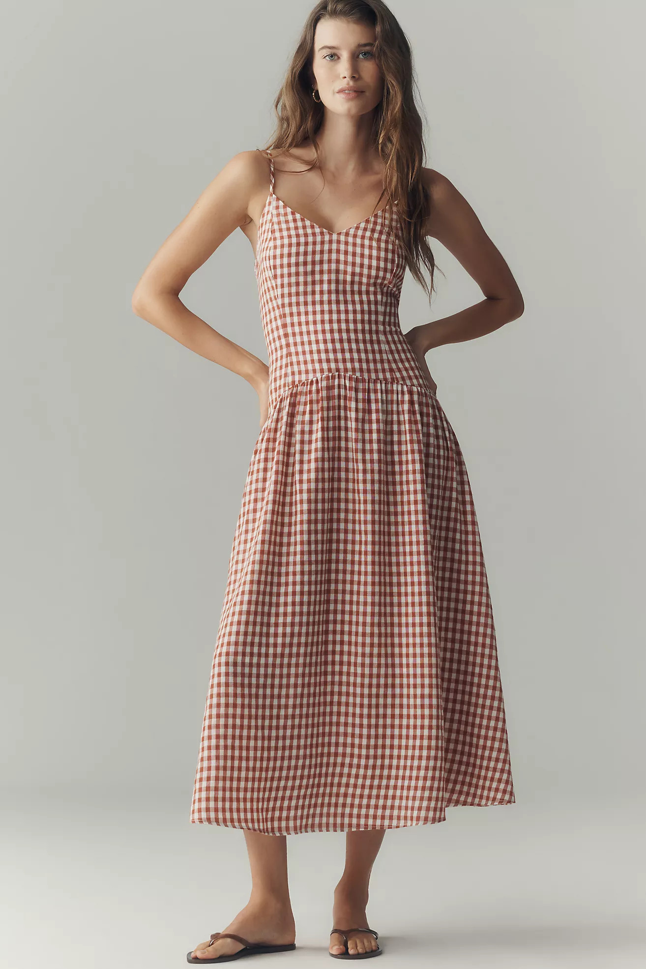 RAISONNEL Gingham Midi Dress | Anthropologie (US)