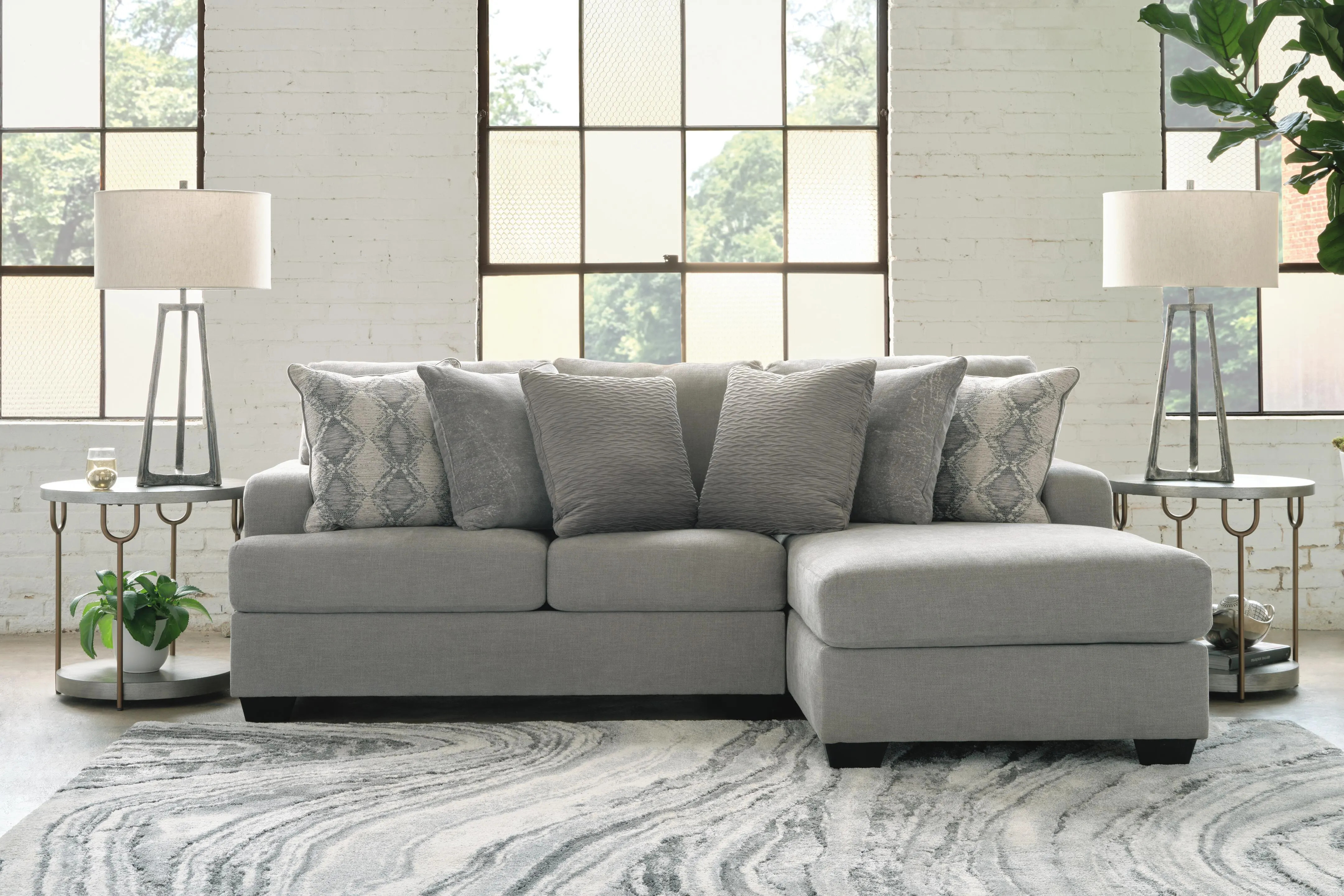 Keener 2-Piece Sectional with Chaise, Ash | Ashley