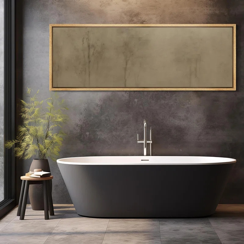 Minimal Landscape " Abstract Minimalist Foggy Trees Silhouette Rustic Retro Art Decor Extra Large... | Wayfair North America