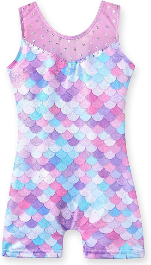 Leotards for Girls Gymnastics Toddler Dance Biketards Mermaid Unicorn Athletic Dance Wear Shiny R... | Amazon (US)