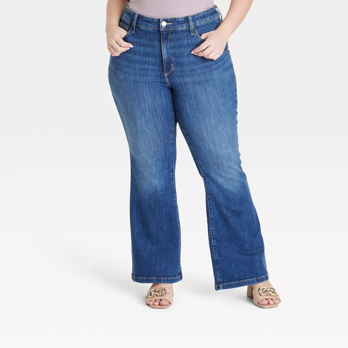 Women's High-Rise Relaxed Flare Jeans - Ava & Viv™ | Target