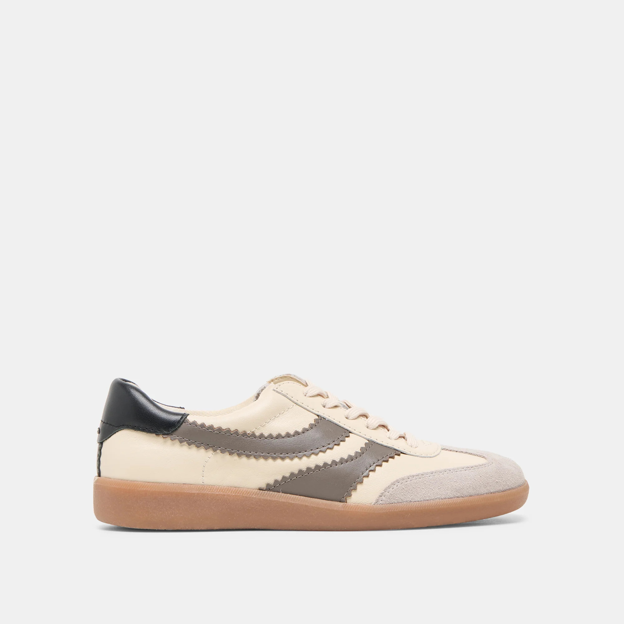 Merit Sneakers White Grey Leather | DolceVita.com