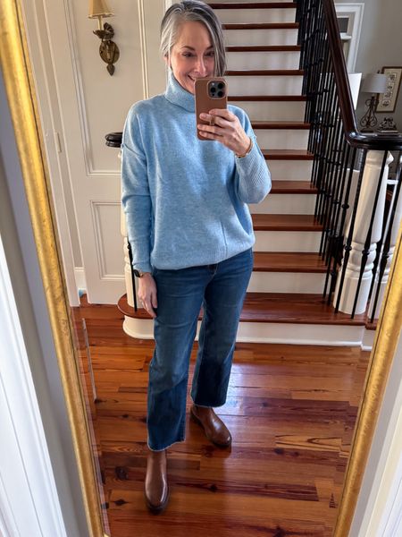 The Sam’s sweaters are a perfect weight to carry you through spring. I’m wearing a size small. Jeans are Chico’s .5 in petite length. Boots are lightweight and very comfortable. Perfect for travel and true to size. 

#LTKsalealert #LTKstyletip #LTKover40