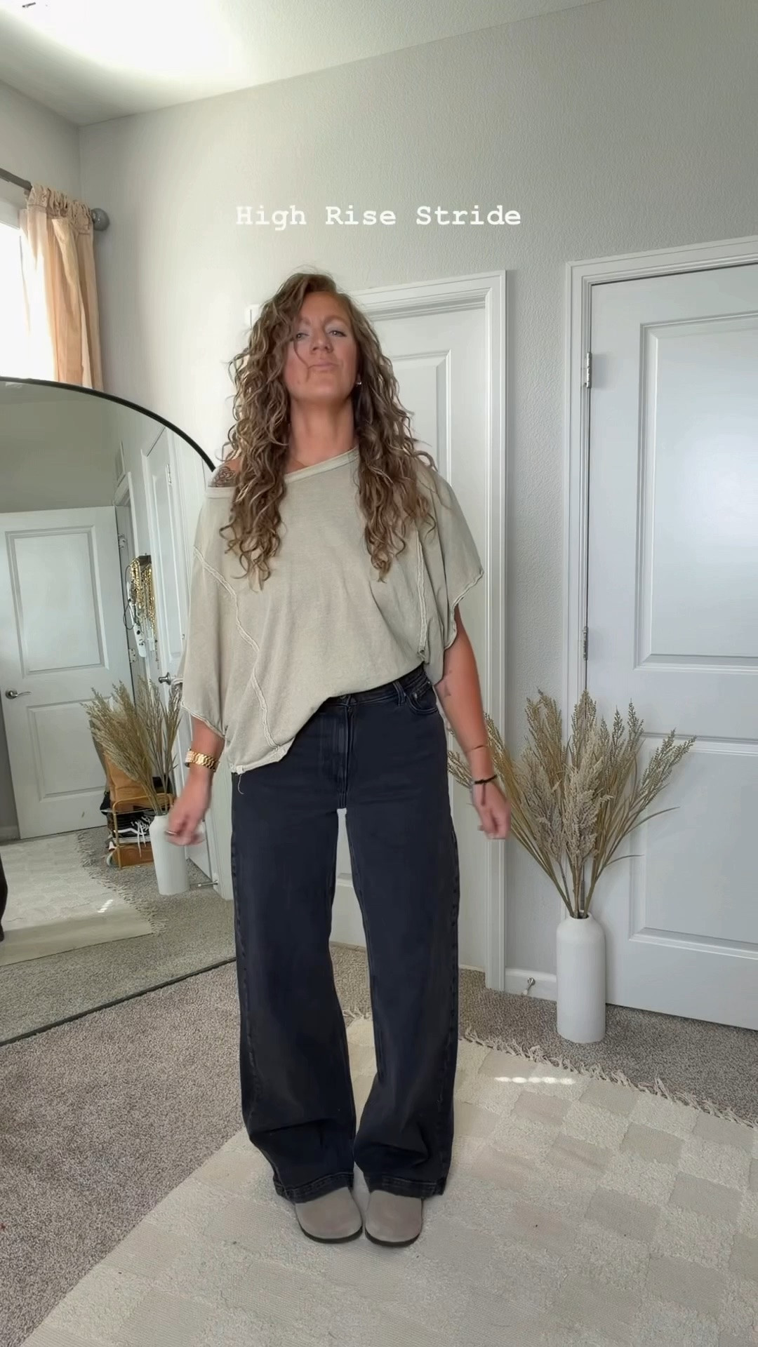 Large tee, 30 tall jeans

#LTKTall #LTKOver40
