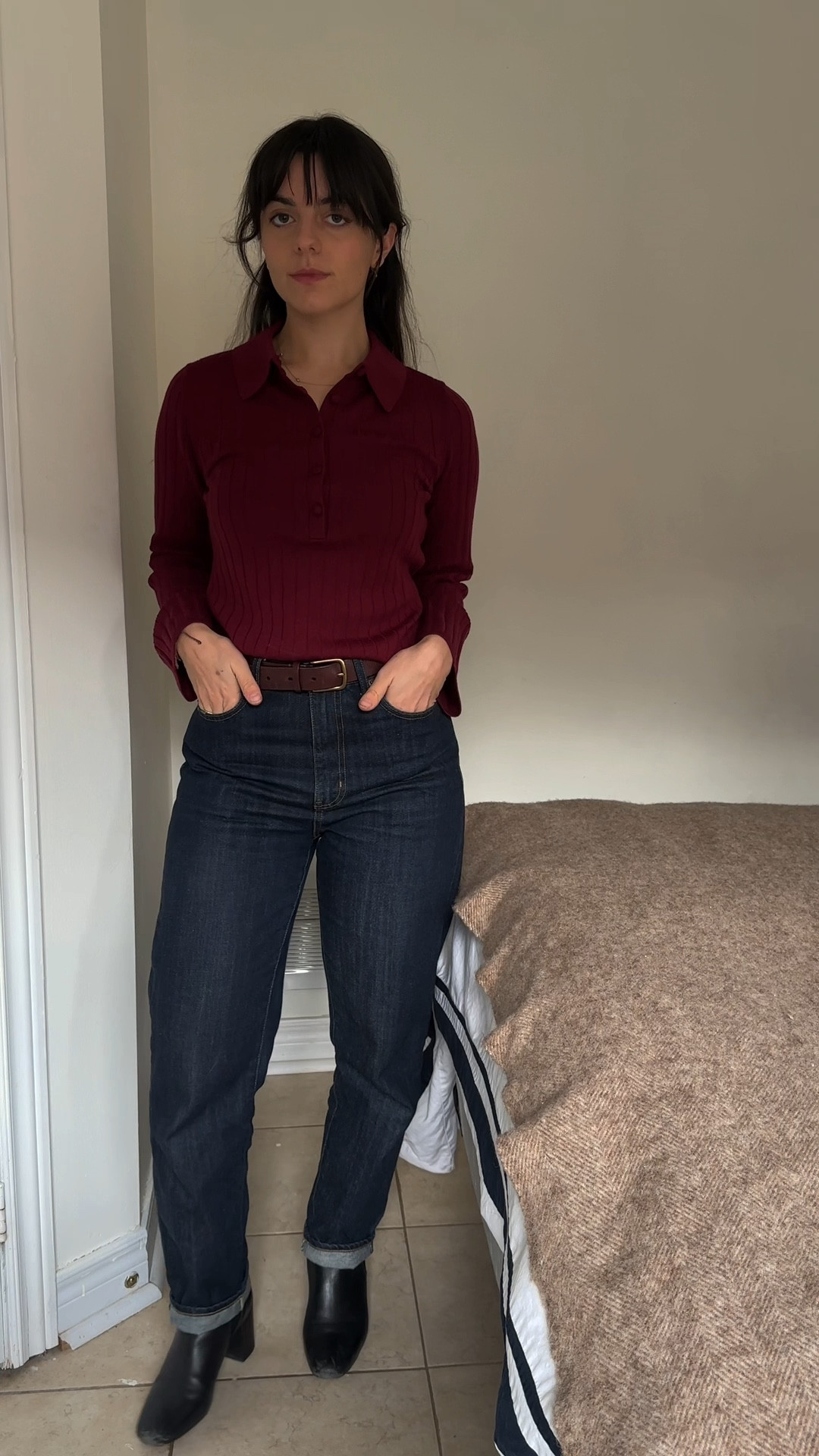 Picked up this Banana Republic top on sale and I love it! Couldn’t find the exact same colour but the green or black would be amazing too! 

#LTKSeasonal #LTKCyberWeek #LTKsalealert