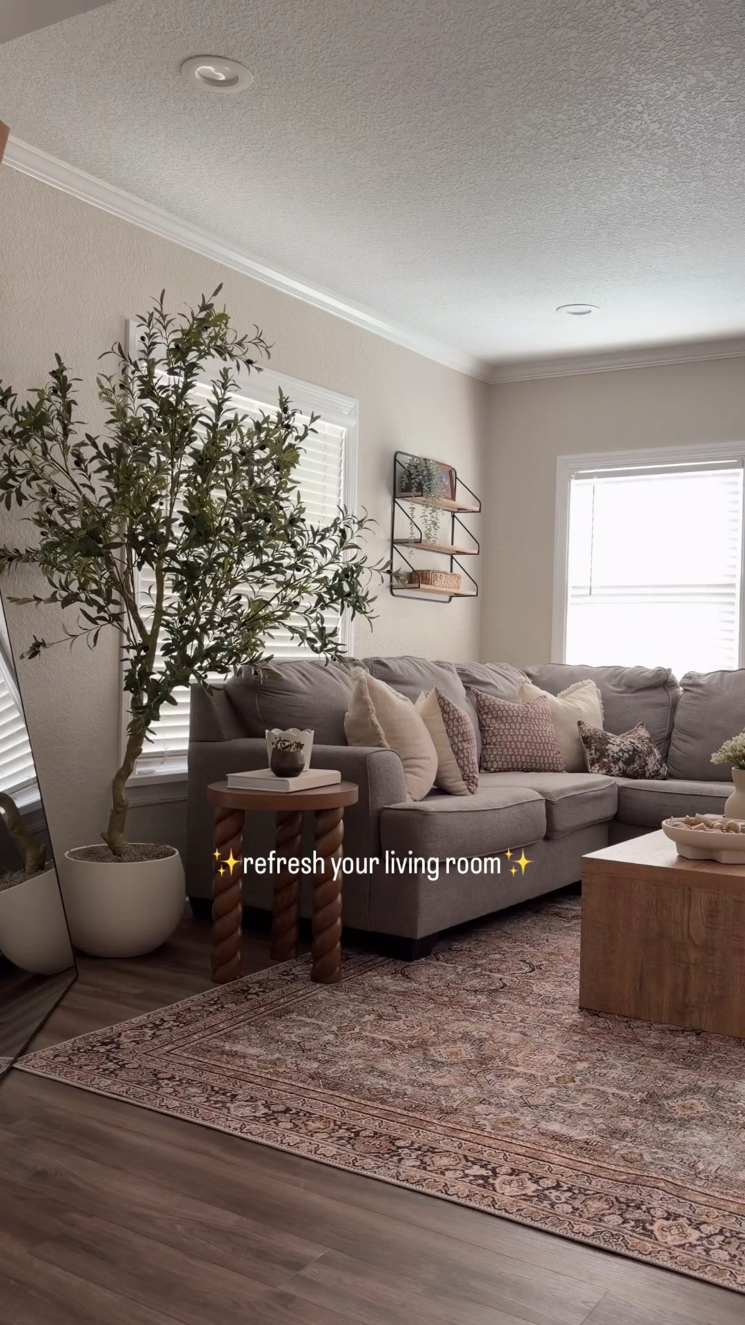 Refreshing my living room with The @Home Depot! I’m obsessed with the corner featuring the large mirror and olive tree! It makes me so happy every time I see it 🥰 The Home Depot’s Spring Decor Days is here with 7 days to save up to 50% off on select furniture, rugs and décor at homedepot.com! Shop now through 5/13!
@HomeDepot #HomeDepotPartner, #HomeDepotDecor, #SpringDecorDays

#LTKHome #LTKSaleAlert #LTKSeasonal