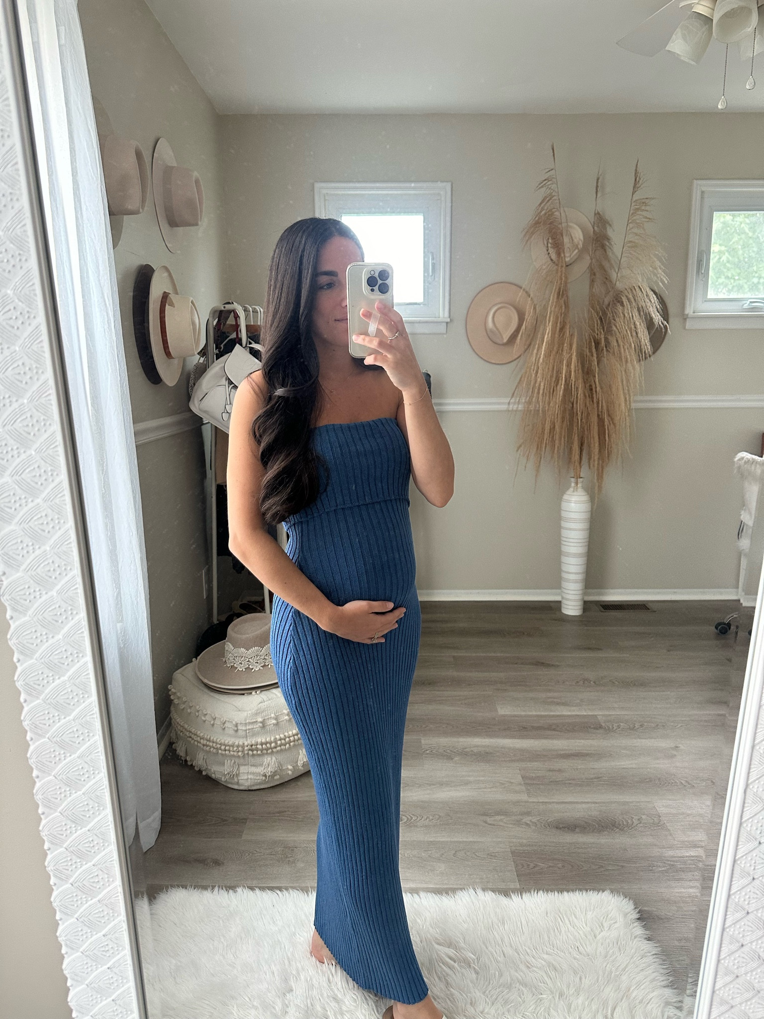Wore this for our Gender reveal and it’s on sale today! Super stretchy and bump friendly, highly recommend! Wearing my normal size XS and there is room to grow. #lulus #bumpfriendly #pregnancydresses #bumpstyle

#LTKSaleAlert #LTKBump