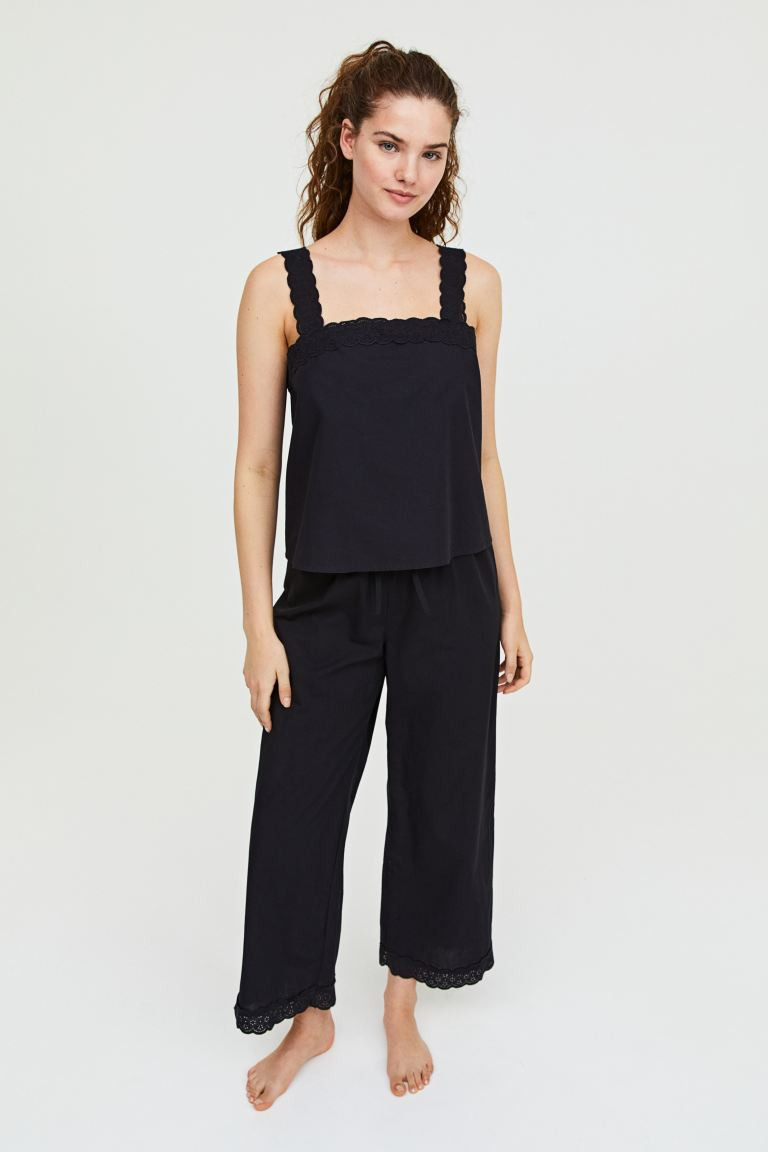 Pyjamatop en -broek - Zwart - DAMES | H&M NL | H&M (DE, AT, CH, NL, FI)