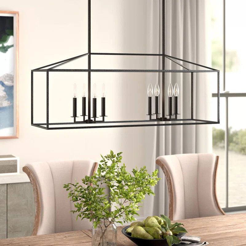 Ellis 8 - Light Dimmable Kitchen Island Square / Rectangle Chandelier | Wayfair North America