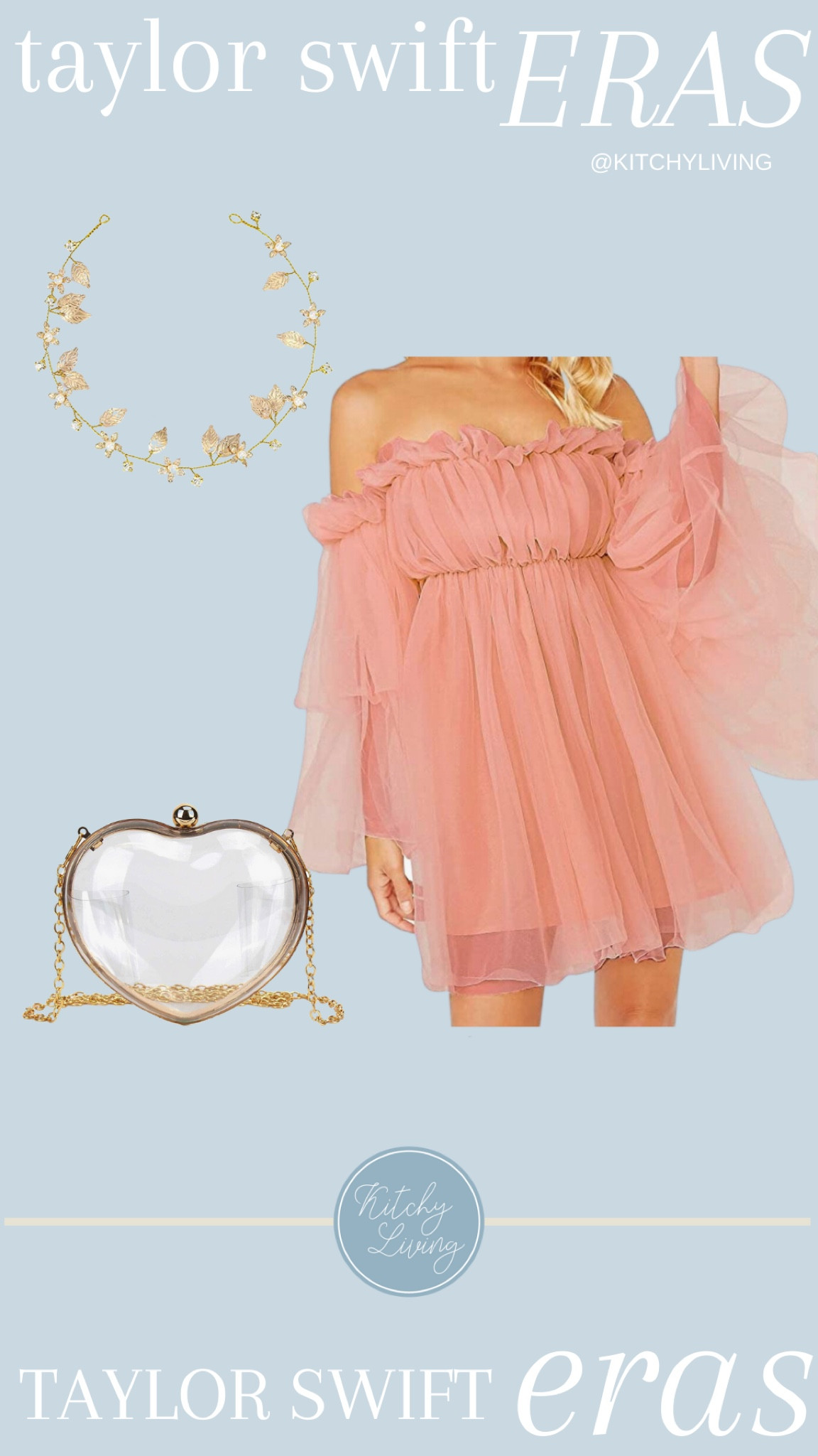 Taylor Swift Eras Tour Outfit Inspired by Lover 💗💛💚💙💜#taylorswift #taylorswifteras #erastour #erastouroutfit #clearbag #stadiumtour 

#LTKunder50 #LTKunder100