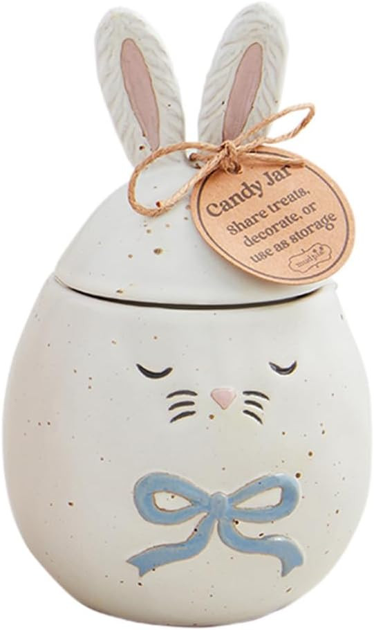 Mud Pie Bunny Easter Canister; Approx 6" x 3 3/4" | Amazon (US)