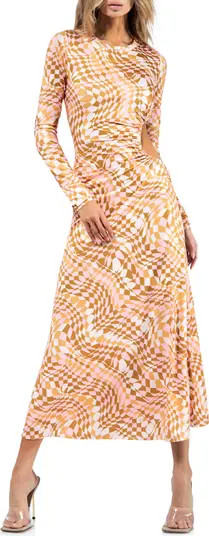 AFRM Osprey Long Sleeve Cutout Midi Dress | Nordstrom | Nordstrom