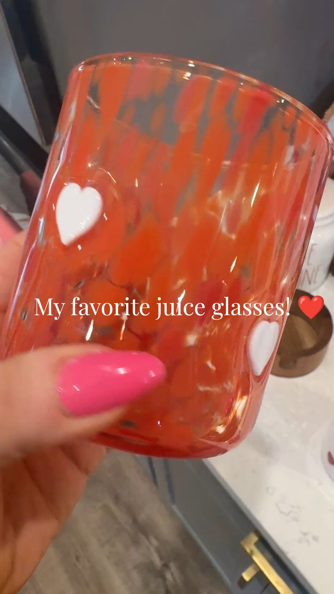I love my seasonal juice glasses! #juiceglasses #holidays #valentinesday #amazon 

#LTKSeasonal #LTKHome