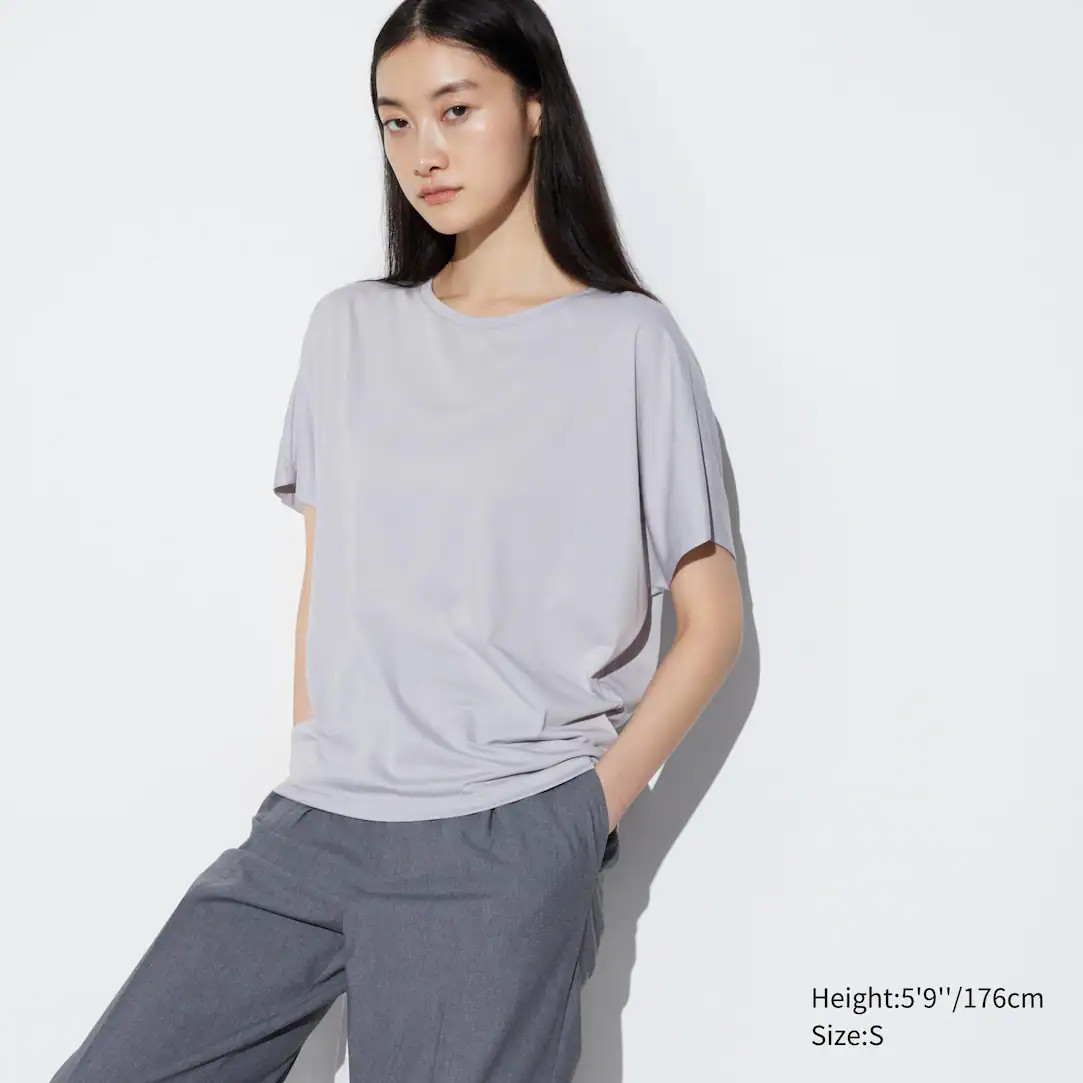 AIRISM DRAPE T-SHIRT | UNIQLO (DE)