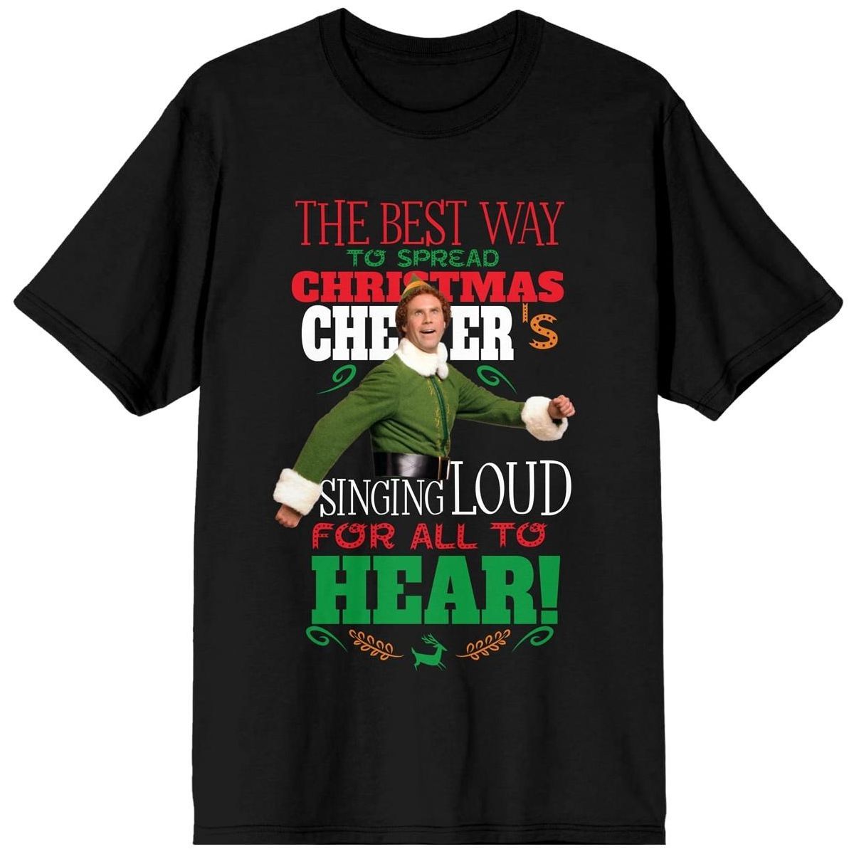 Elf Christmas Cheer Women's Black T-shirt | Target