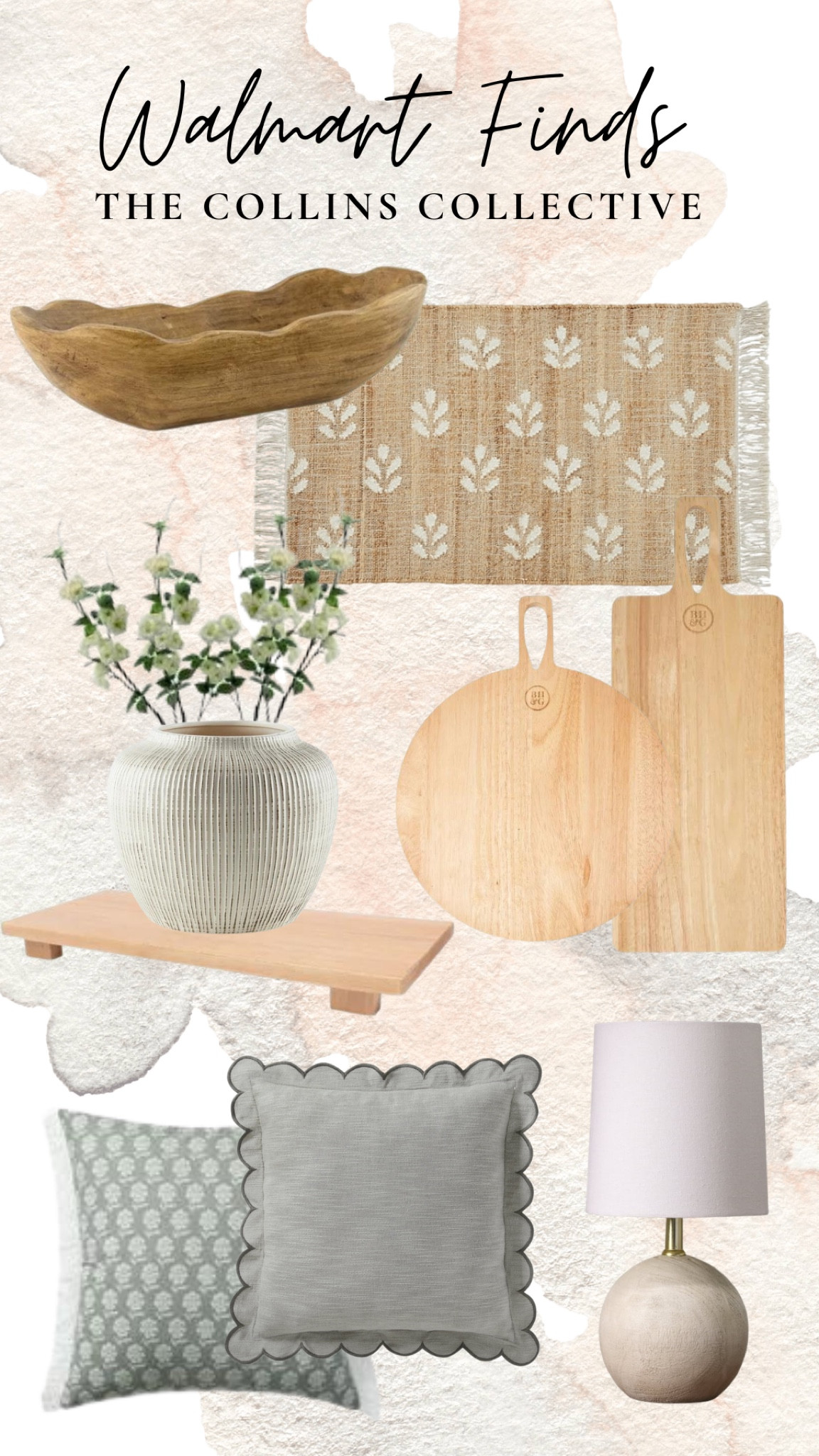 Walmart finds, Walmart home, wooden bowl, cutting boards, throw pillow, lamp, faux florals, vase 

#LTKSeasonal #LTKHome