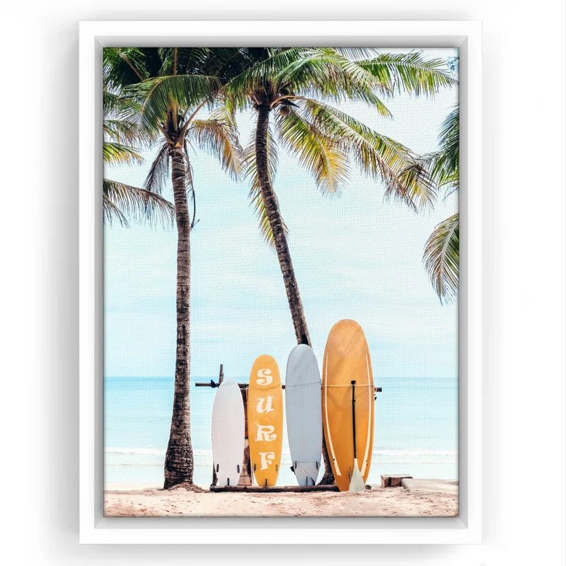 Choose Your Surfboard By Gal Design Modern Wall Art Decor - Floating Canvas Frame | Wayfair North America