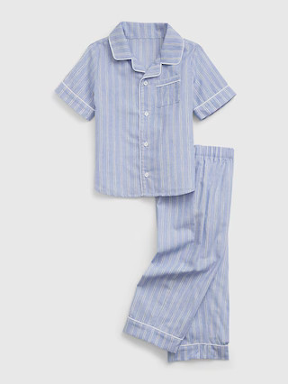 babyGap 100% Recycled Striped PJ Set | Gap (US)