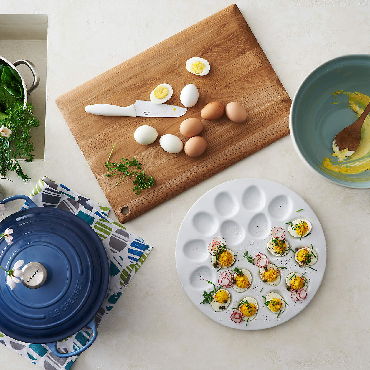 White Deviled Egg Tray + Reviews | Crate & Barrel | Crate & Barrel