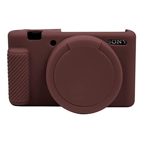 Easy Hood Camera Case for Sony ZV-1 Camera Removable Lens Cover,Anti-Scratch Silicone Soft Camera Case Compatible with Sony ZV-1 ZV1 Camera(Coffee) | Amazon (US)