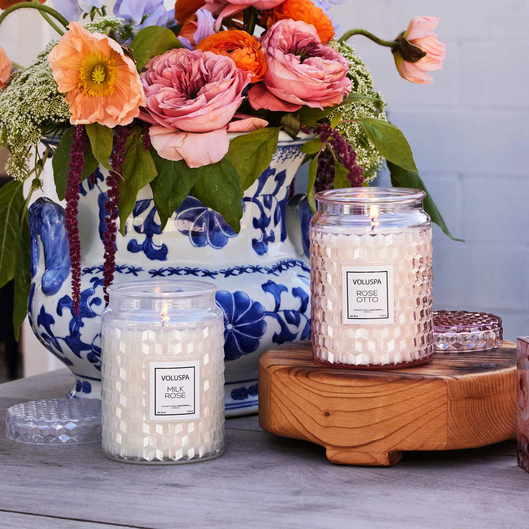 Milk Rose - Large Jar Candle | Voluspa