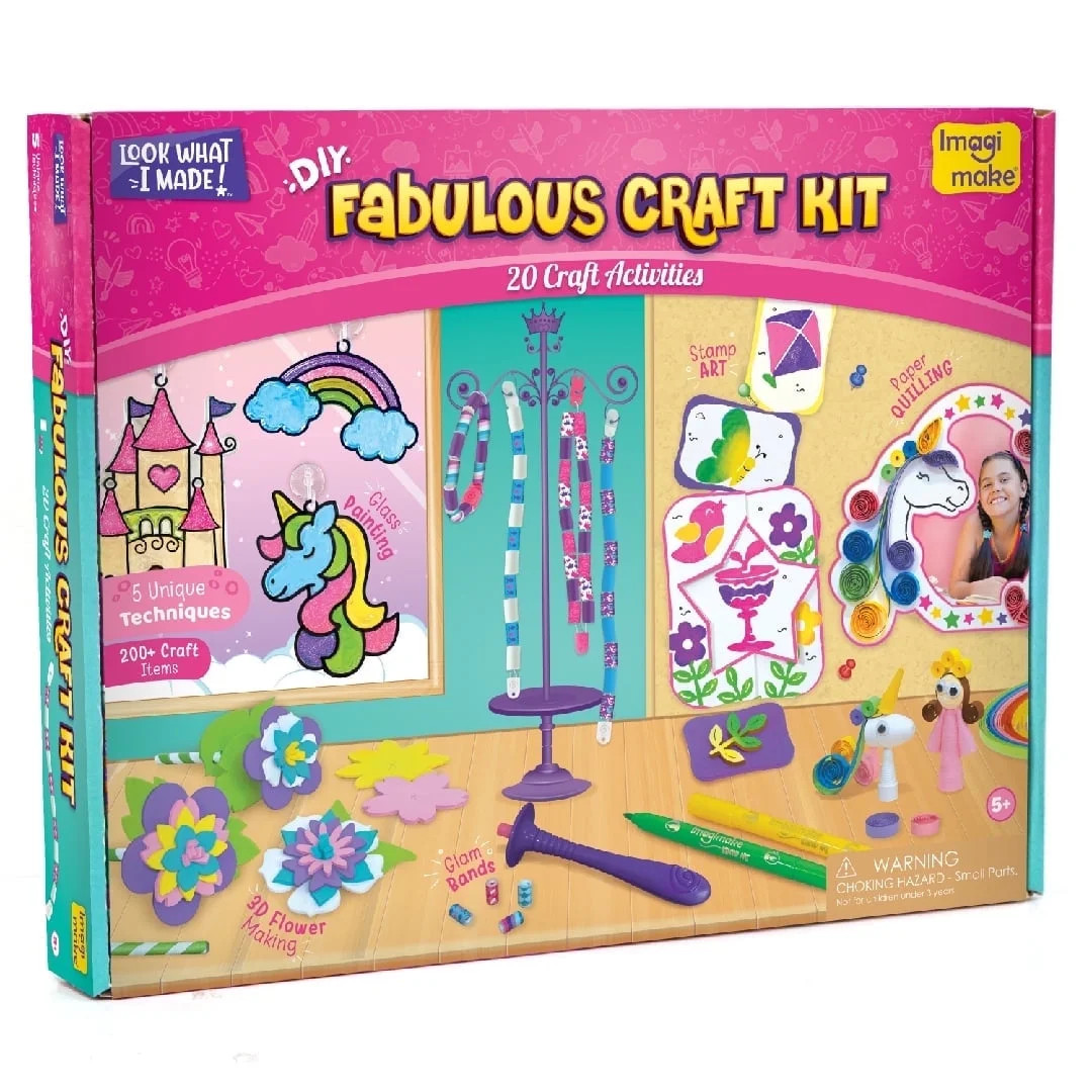 Imagimake Fabulous Craft Kit | Creative DIY Arts and Crafts Set for Kids | Gift for Kids Ages 5-1... | Walmart (US)
