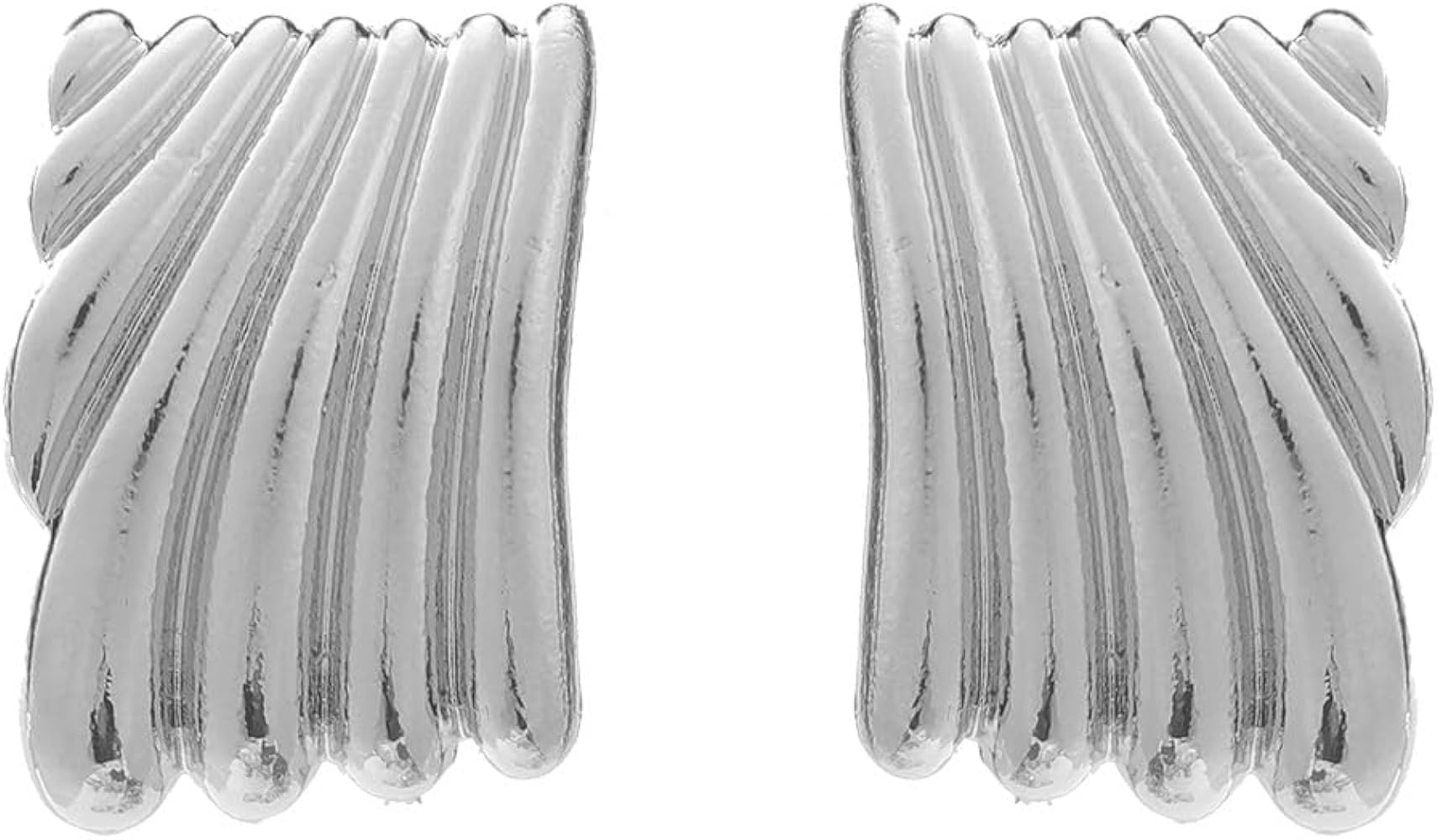 Gold Statement Earrings for Women Trendy Chunky Gold Square Earrings Textured Stud Earrings for W... | Amazon (US)