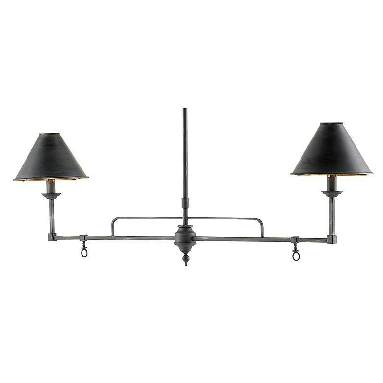 Prosperity 44 1/2" Wide French Black 2-Light Chandelier | Lamps Plus