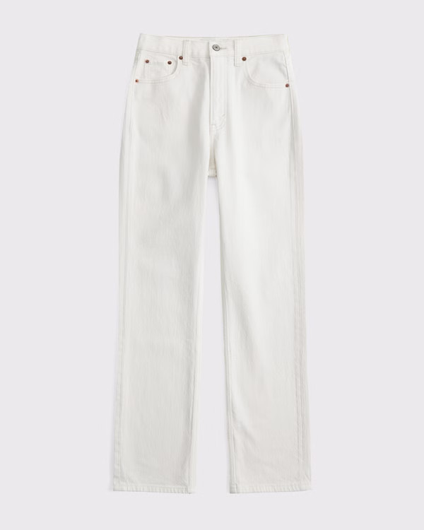 Ultra High Rise Ankle Straight Jean | Abercrombie & Fitch (US)