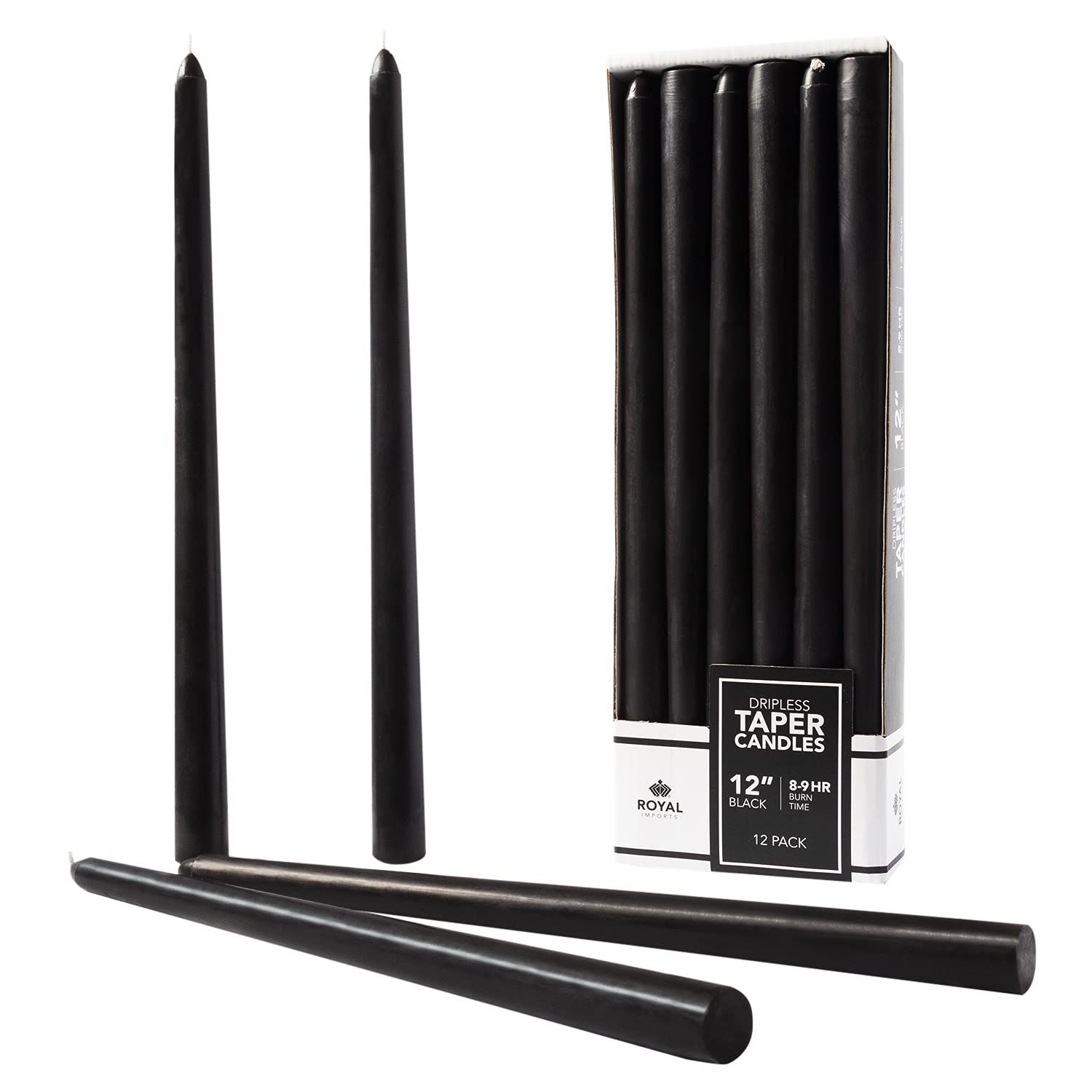 Royal Imports Unscented Taper Candles, Elegant Premium Quality, Dripless & Smokeless, Hand-Dipped... | Amazon (US)