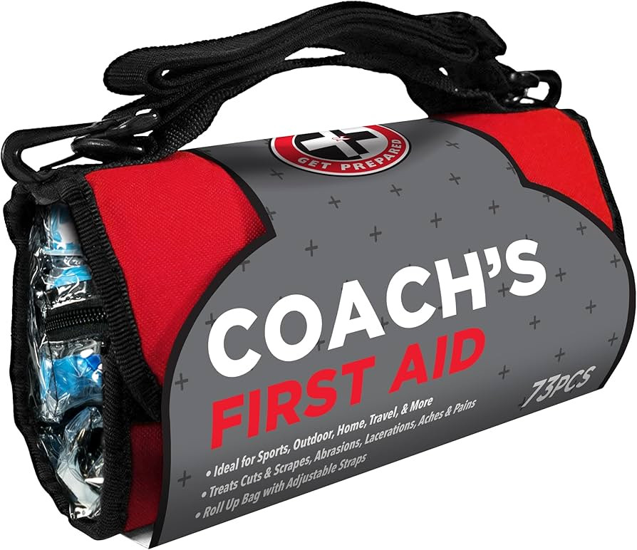 Be Smart Get Prepared 73-Piece Coach’s and Team Sports First Aid Kit in Roll up Bag: Clean, Tre... | Amazon (US)