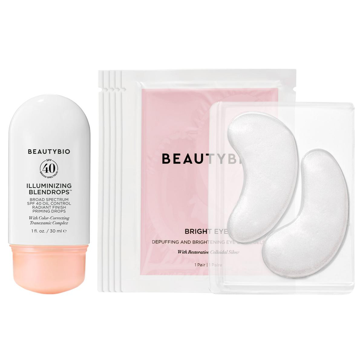 BeautyBio SPF 40 Illuminizing Blendrops with 5 Pairs Bright Eyes Gels - 22746882 | HSN | HSN