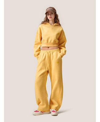 AELFRIC EDEN Women's Cloud Essential Fleece Cropped Pullover Hoodie Set - Macy's | Macy's