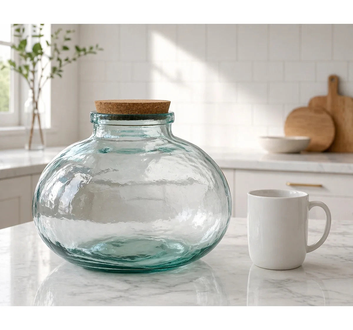 2-Gallon Decorative Glass Bean Jar and Terrarium with Natural Cork Lid | Wayfair North America