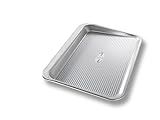 USA Pan Bakeware Easy Slide Non Stick Cookie Sheet Pan, Small, Silver | Amazon (US)