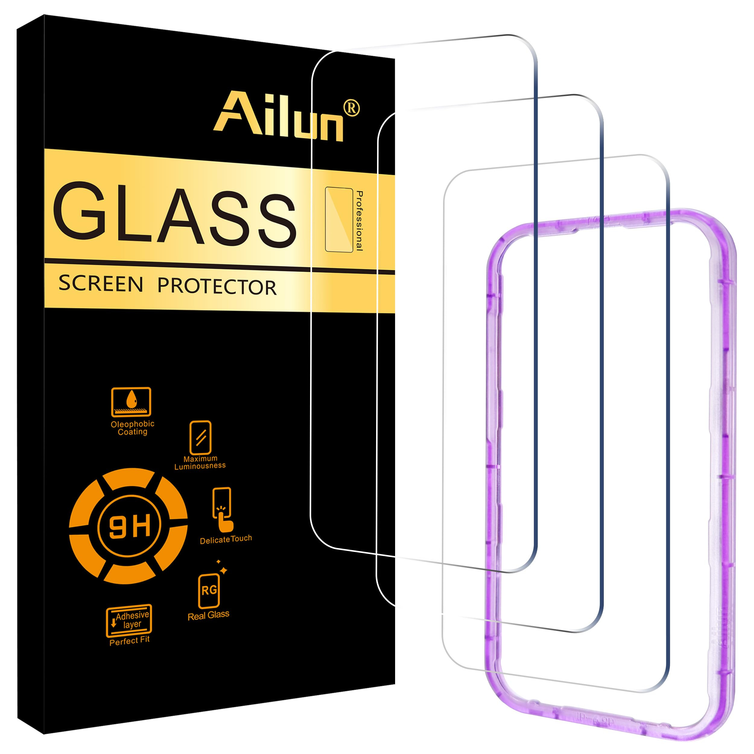 Ailun 3 Pack Screen Protector for iPhone 17 Pro Max [6.9 inch] with Installation Frame, Tempered ... | Amazon (US)