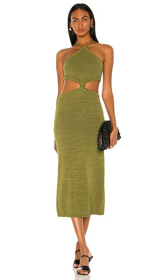 Cameron Knit Dress in Olive | Revolve Clothing (Global)