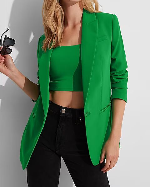 One Button Boyfriend Blazer | Express