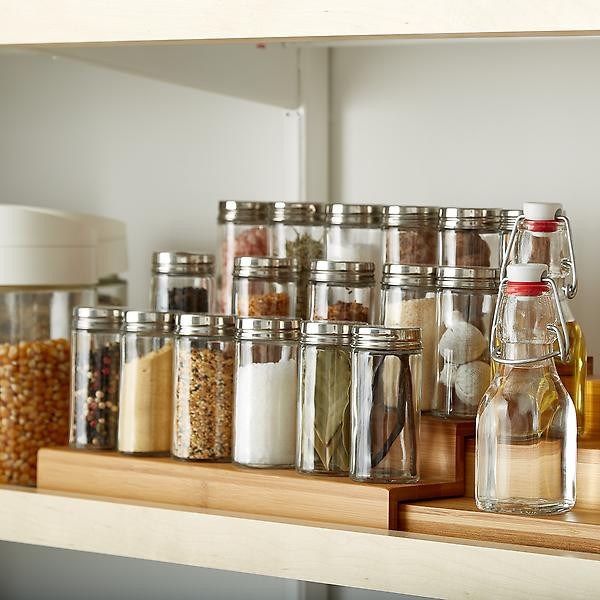 3-Tier Bamboo Expanding Spice Shelf | The Container Store