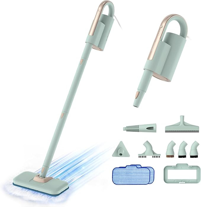 Newbealer Steam Mop & Detachable Handheld Cleaner, 250ml 1200W Powerful Floor Steamer, 3 Adjustab... | Amazon (US)