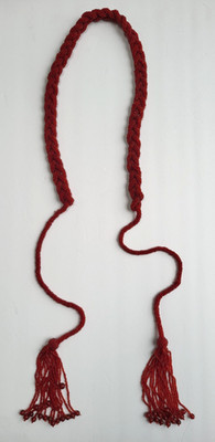 Vintage Flapper Red Glass Seed Bead Braided Tie Belt Beaded With Tassel | eBay US