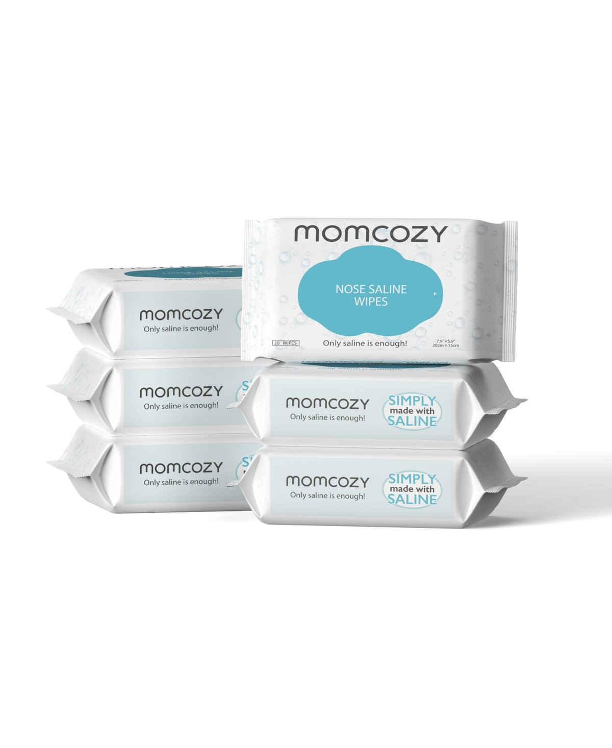 Momcozy Nose Saline Baby Wipes 30 Count (6 packs) - White | Macy's